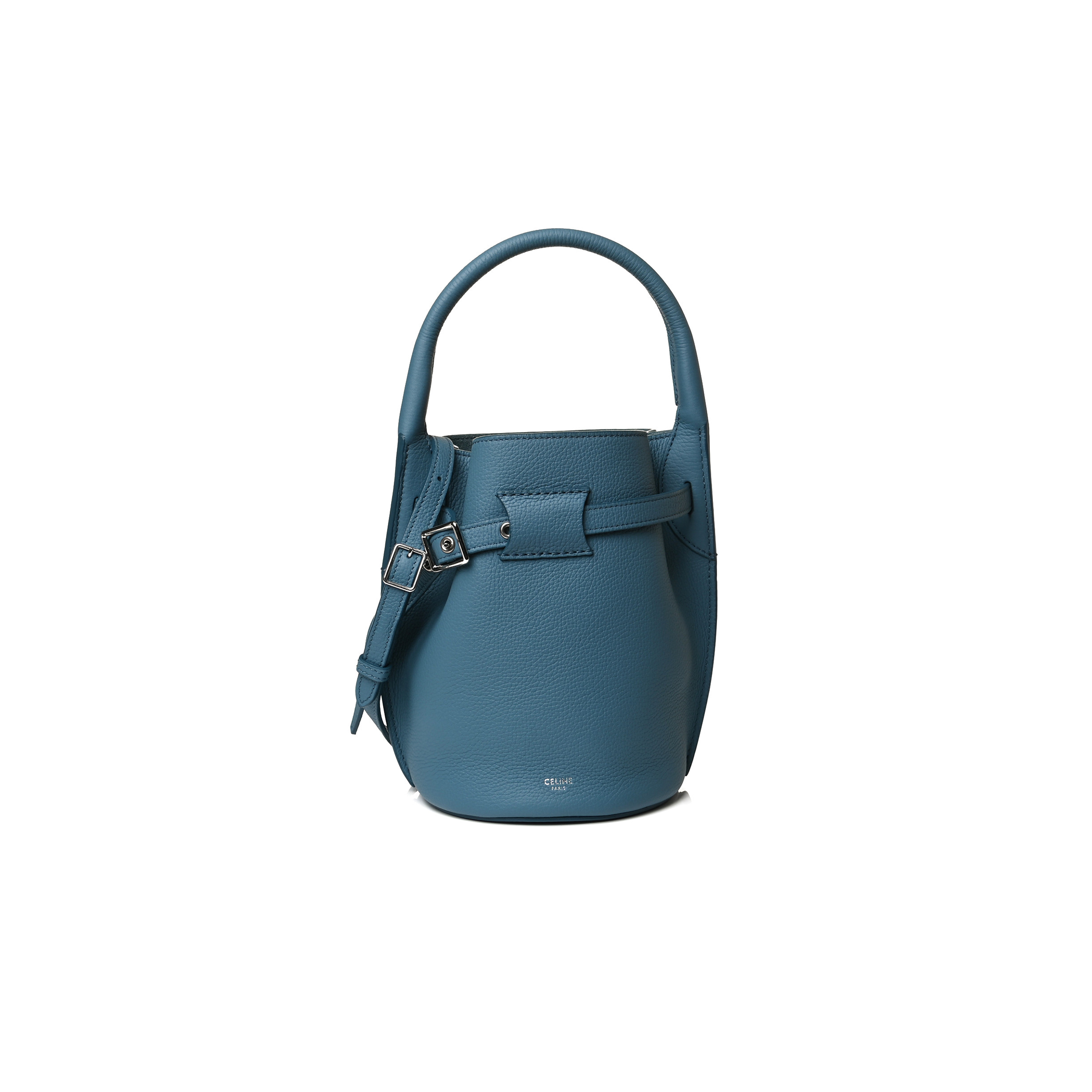 Ce**e calfskin nano big bag bucket slate blue (21*15*15cm)